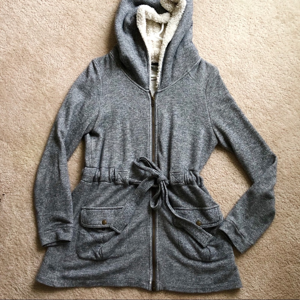 Anthropologie hooded sweater jacket
